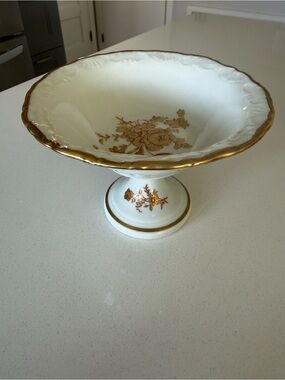 Limoges France Porcelain pedestal candy dish/trinket bowl